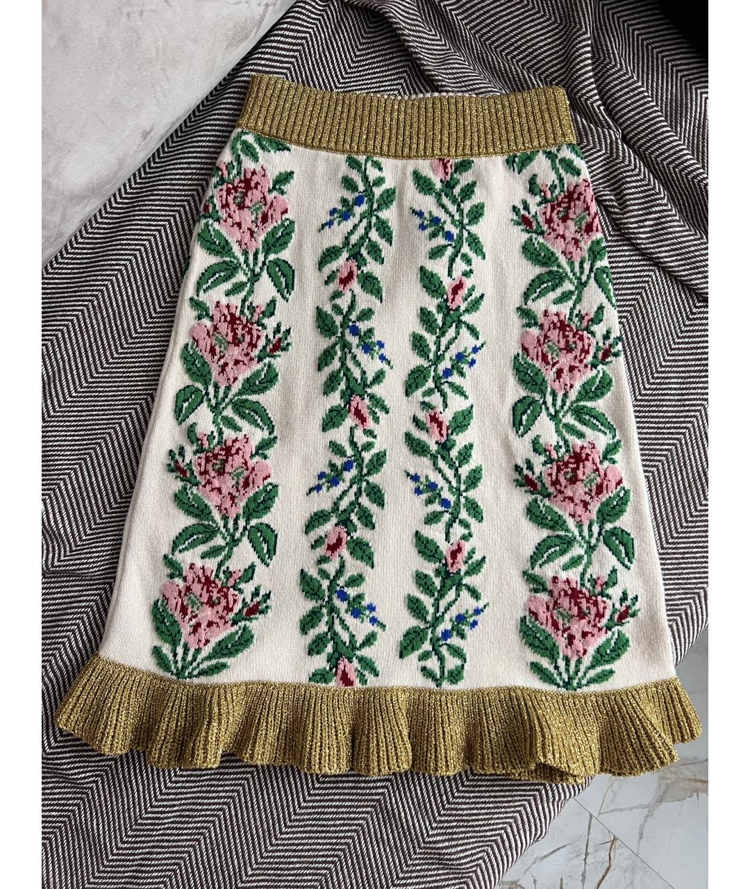GUCCI Бежевый шерстяной костюм с юбками, фото 3
