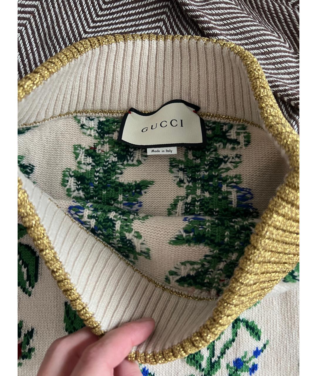 GUCCI Бежевый шерстяной костюм с юбками, фото 5