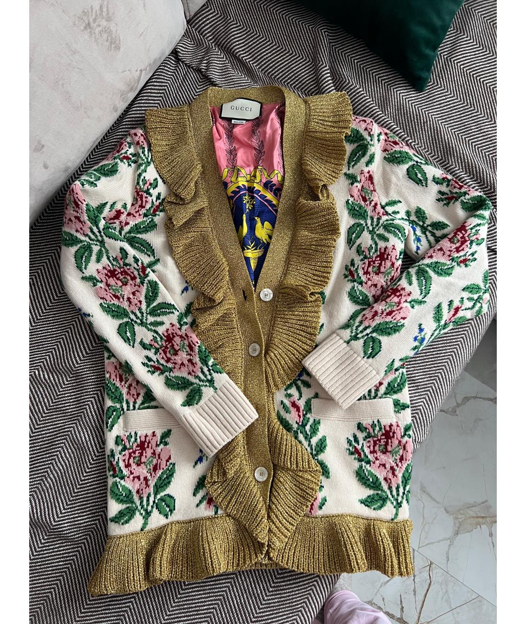 GUCCI Бежевый шерстяной костюм с юбками, фото 2