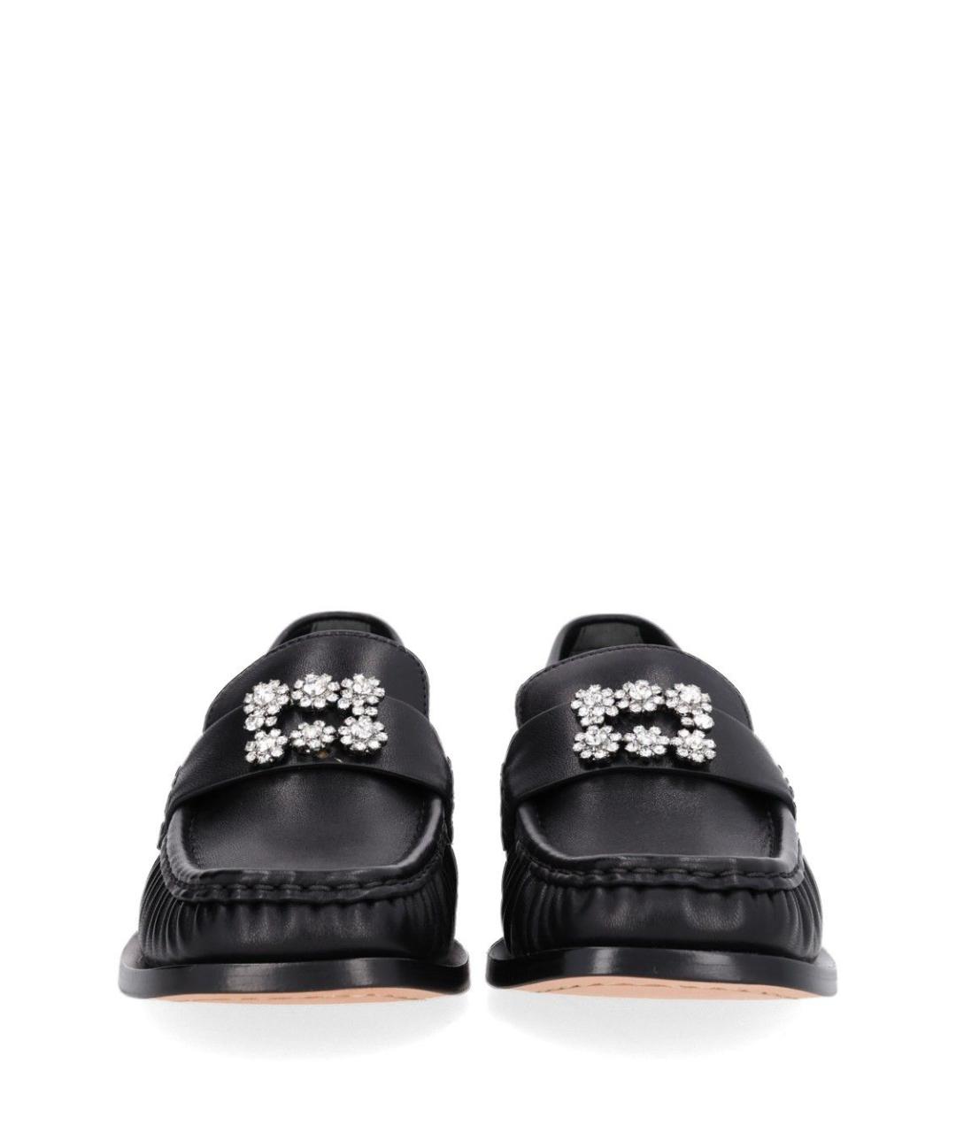 ROGER VIVIER Черные кожаные лоферы, фото 5