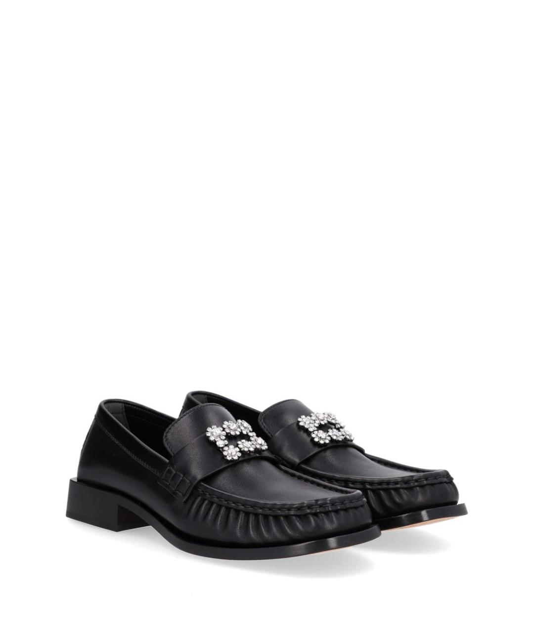 ROGER VIVIER Черные кожаные лоферы, фото 2