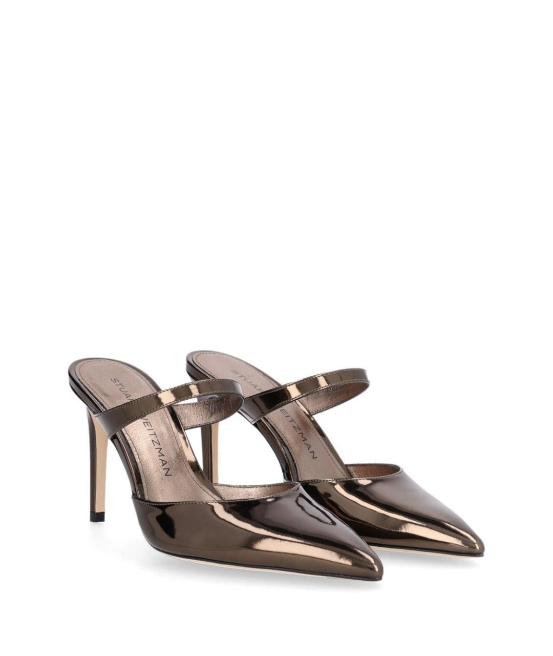 STUART WEITZMAN Коричневые кожаные туфли, фото 2