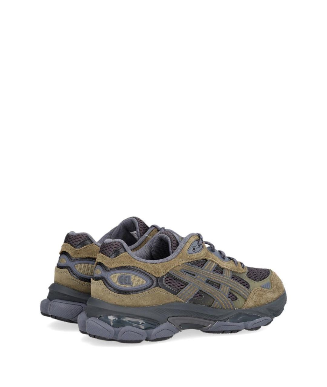 ASICS Хаки замшевые кроссовки, фото 3