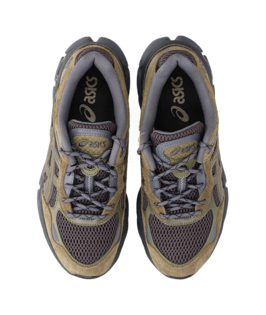 ASICS Хаки замшевые кроссовки, фото 4