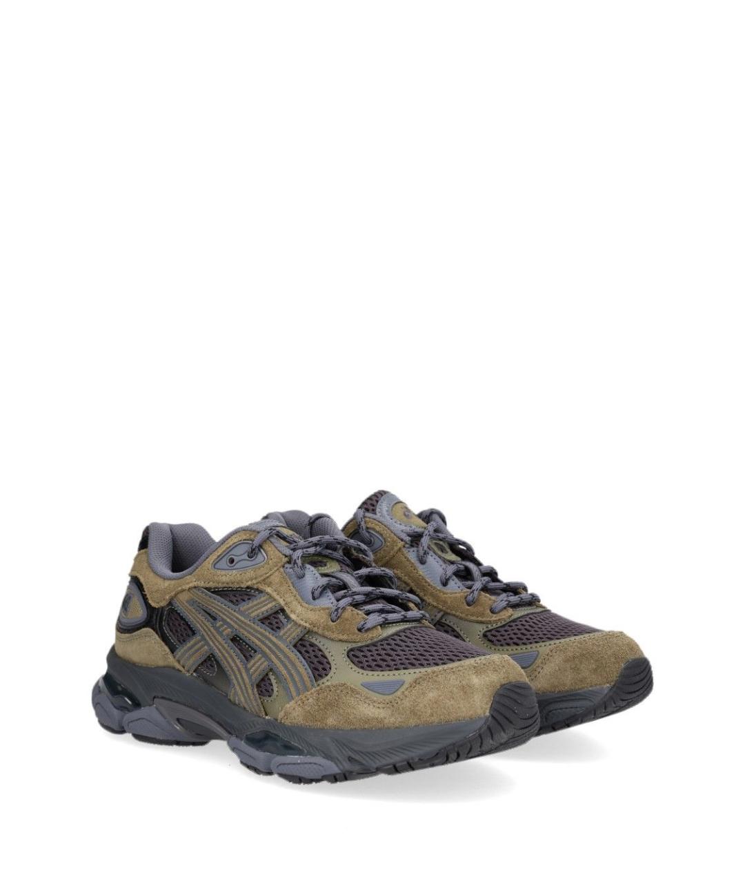 ASICS Хаки замшевые кроссовки, фото 2