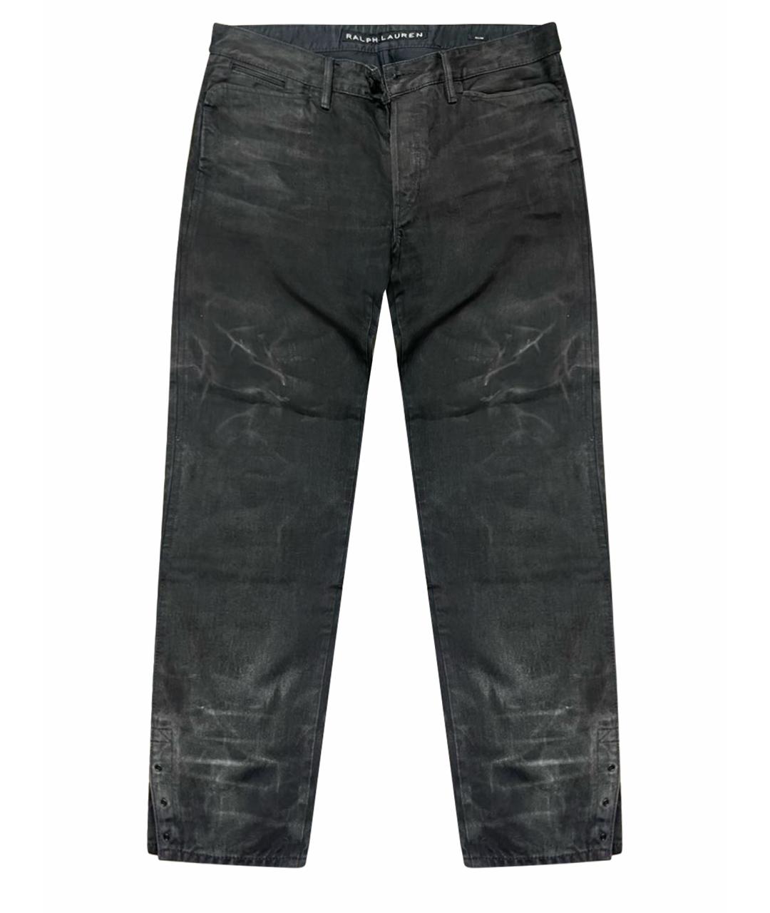 RALPH LAUREN Черные хлопковые джинсы скинни, фото 1