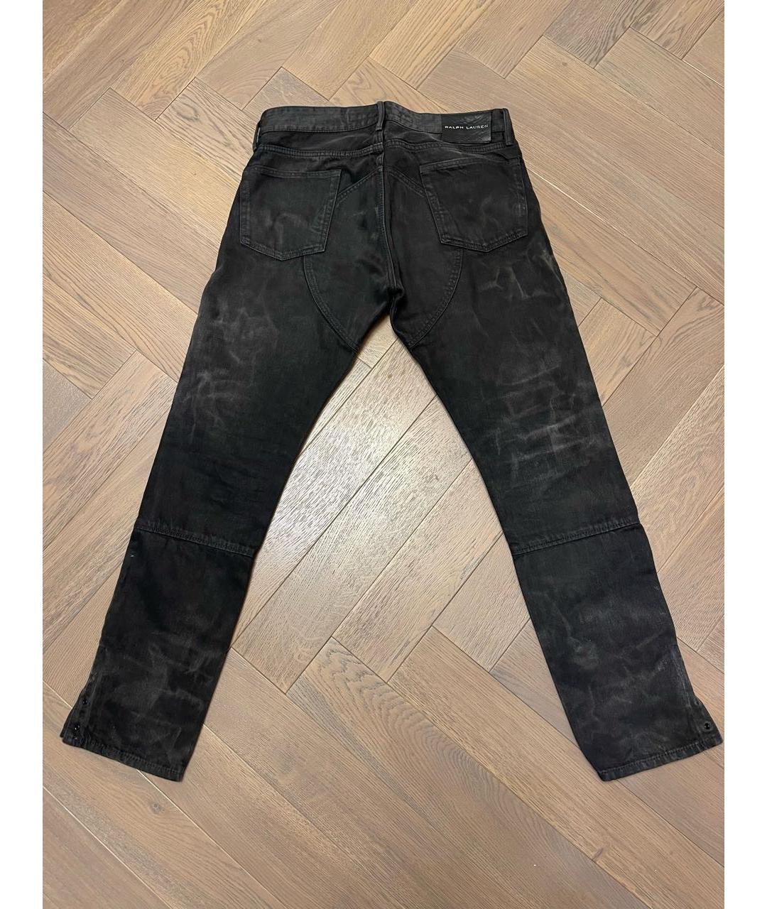 RALPH LAUREN Черные хлопковые джинсы скинни, фото 2