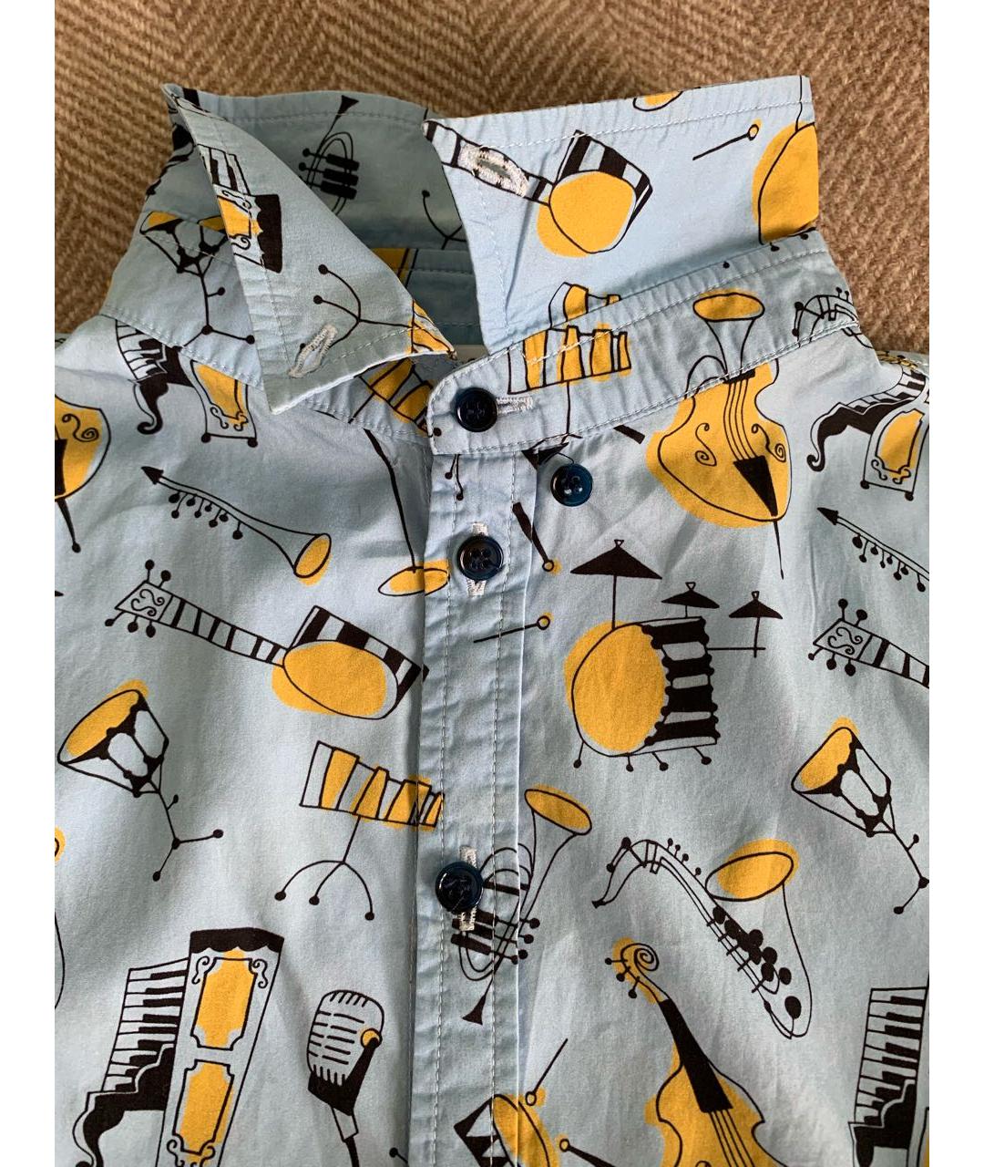 DOLCE&GABBANA Голубая хлопковая детская рубашка, фото 5