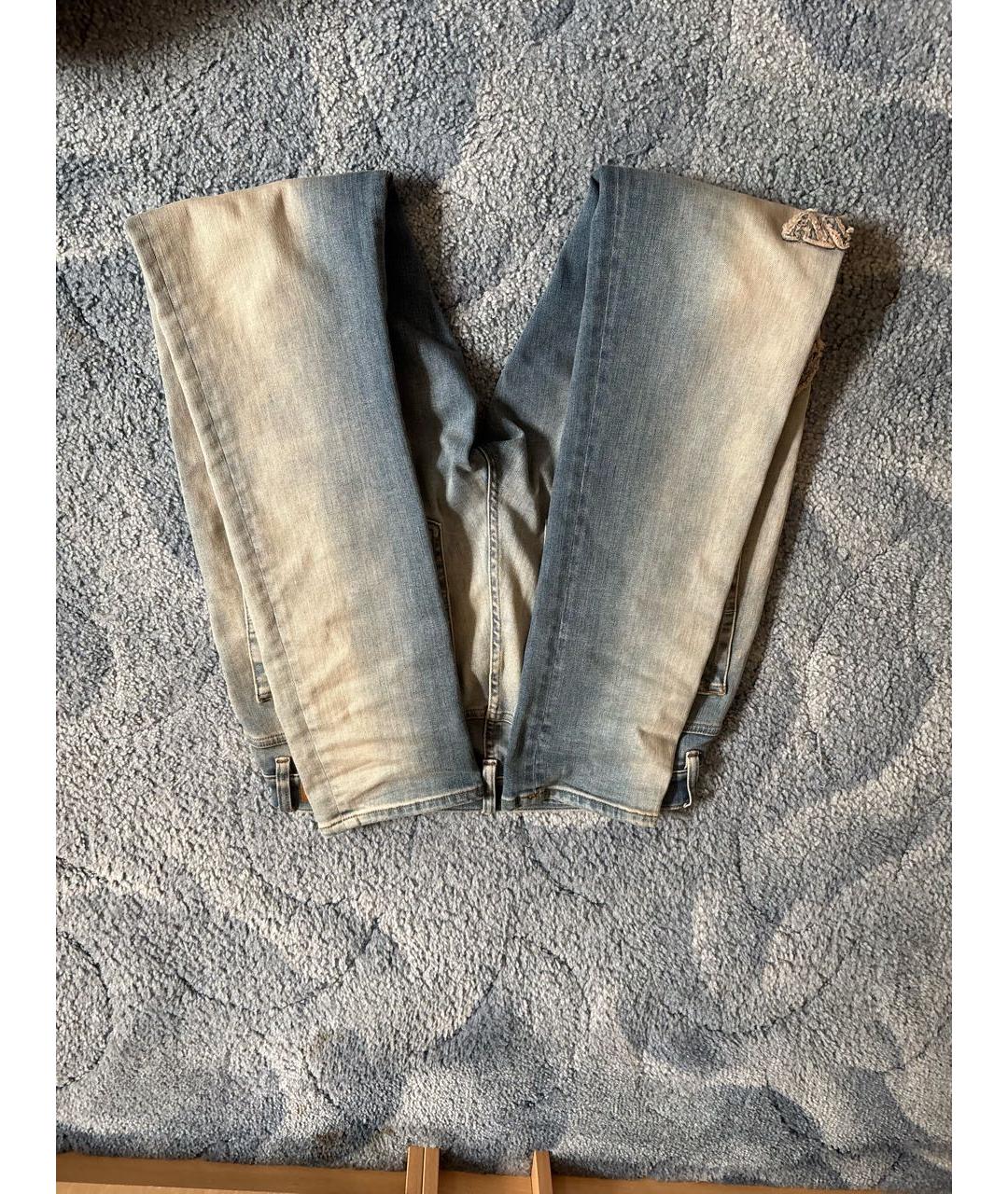 AMIRI Голубые хлопковые джинсы скинни, фото 3