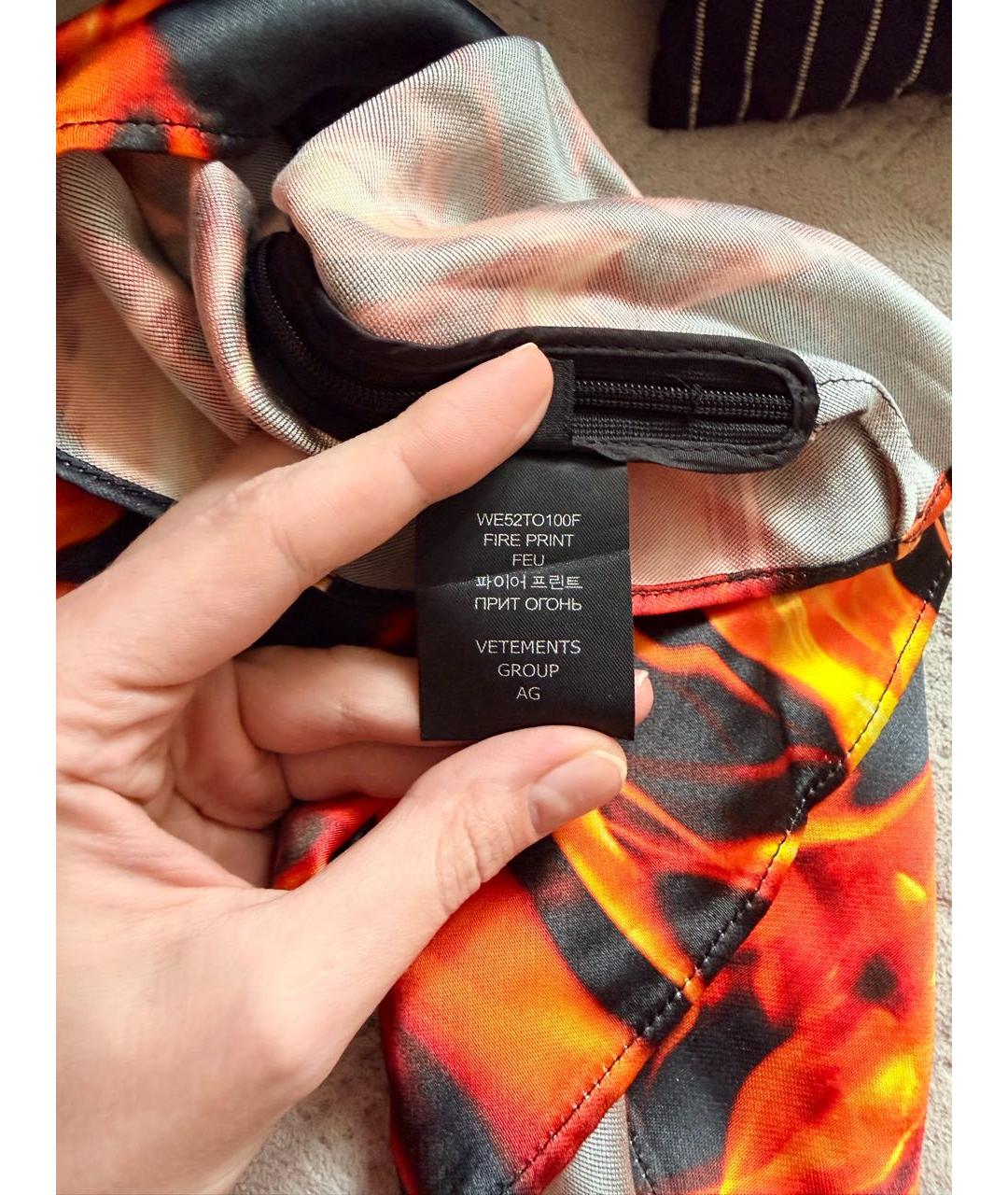 VETEMENTS Черная вискозная майка, фото 5