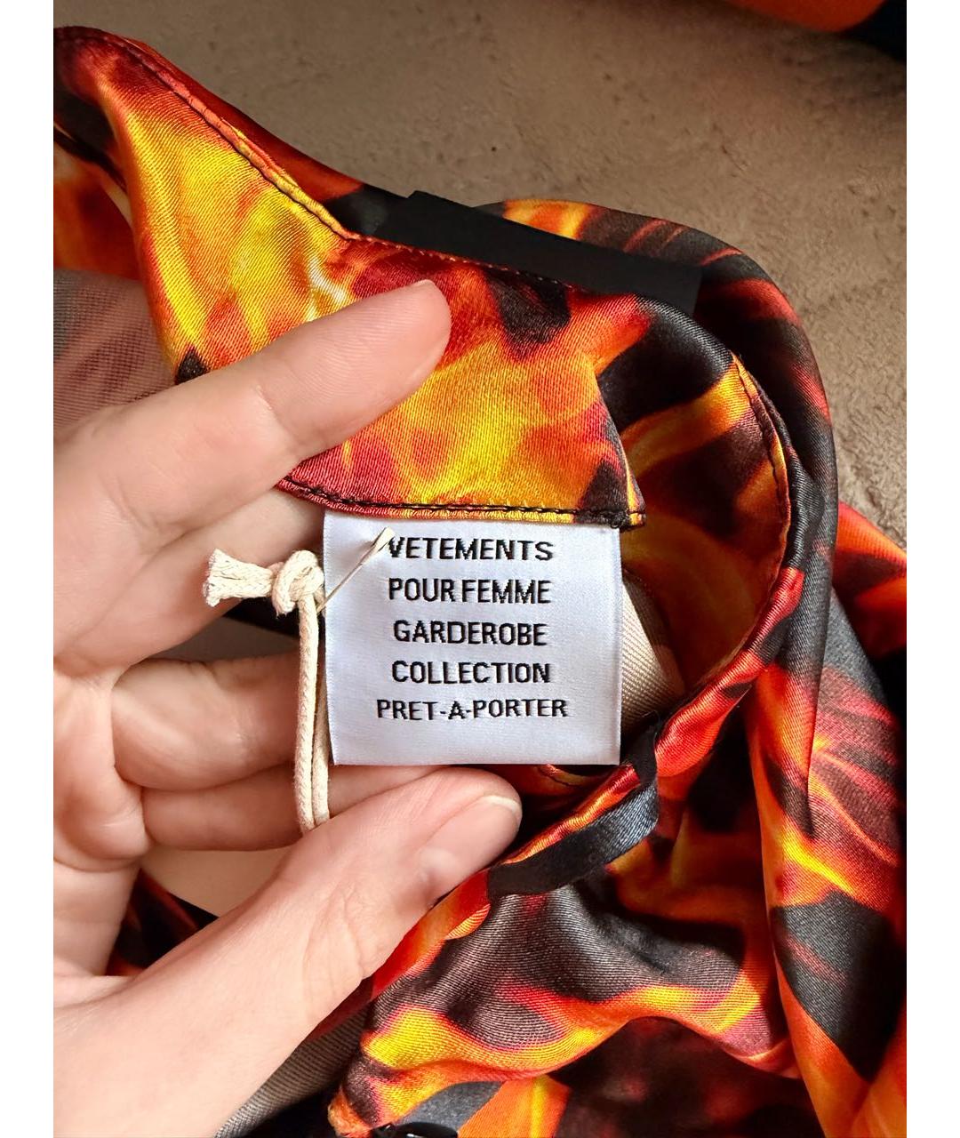 VETEMENTS Черная вискозная майка, фото 3