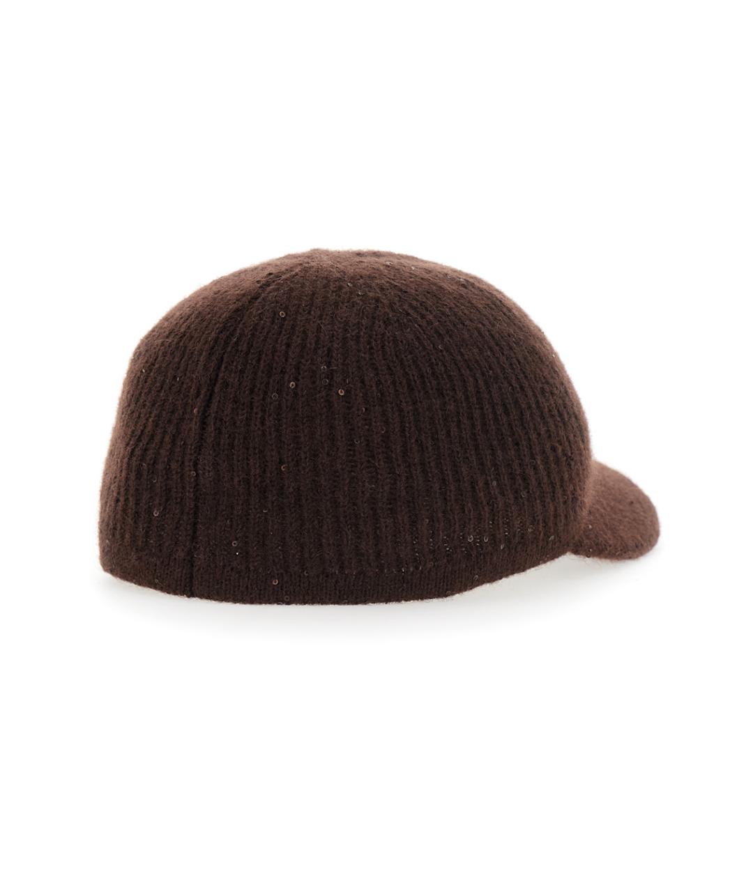 BRUNELLO CUCINELLI Коричневая шерстяная кепка, фото 2