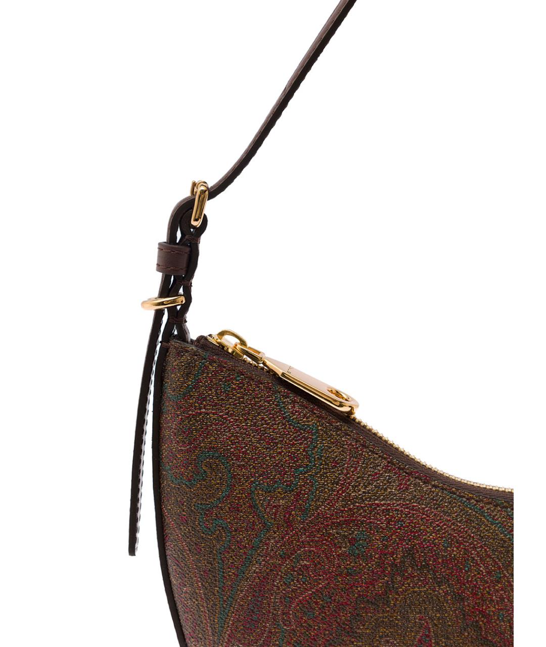 ETRO Коричневая сумка через плечо из канвы, фото 5