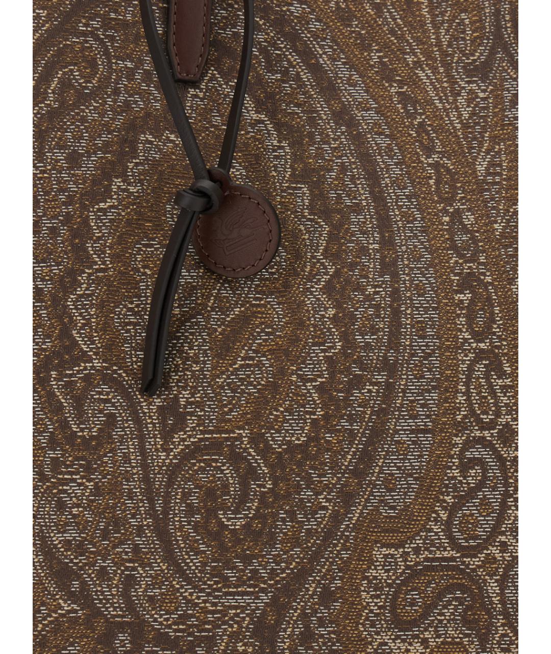 ETRO Коричневая тканевая сумка тоут, фото 3
