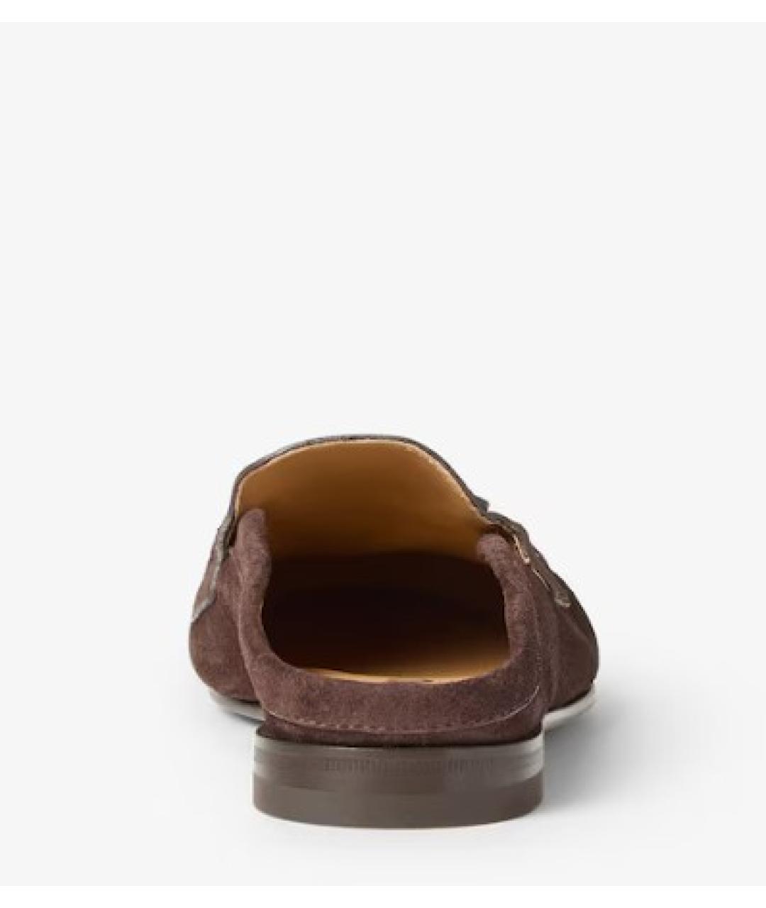 FENDI Коричневые кожаные мюли, фото 3