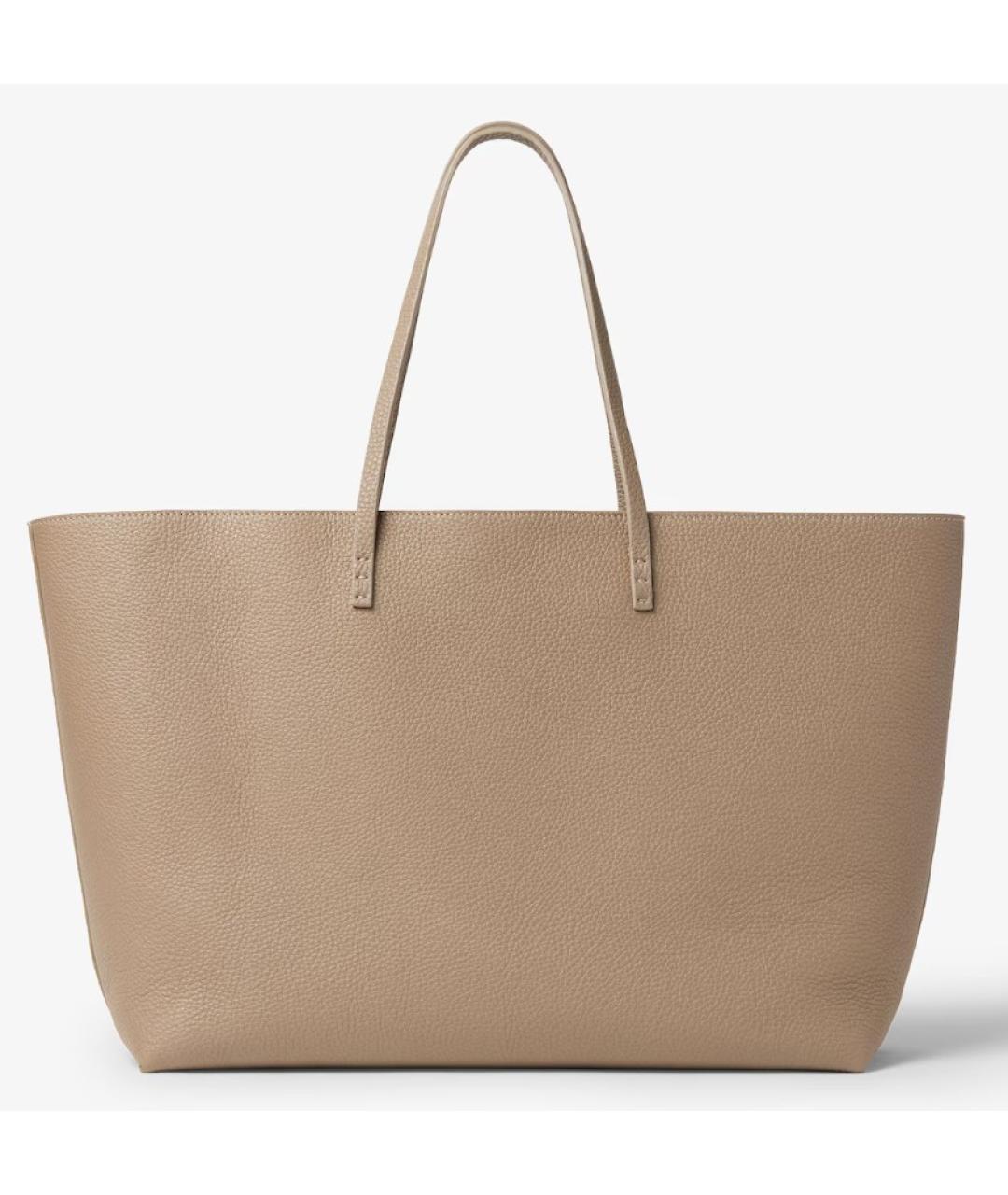 FENDI Бежевая кожаная сумка тоут, фото 3