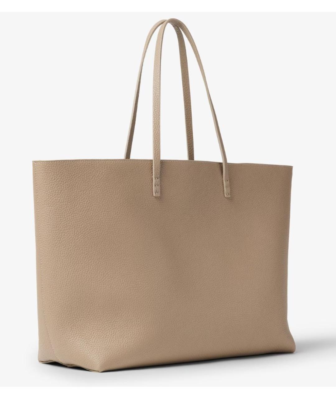 FENDI Бежевая кожаная сумка тоут, фото 2
