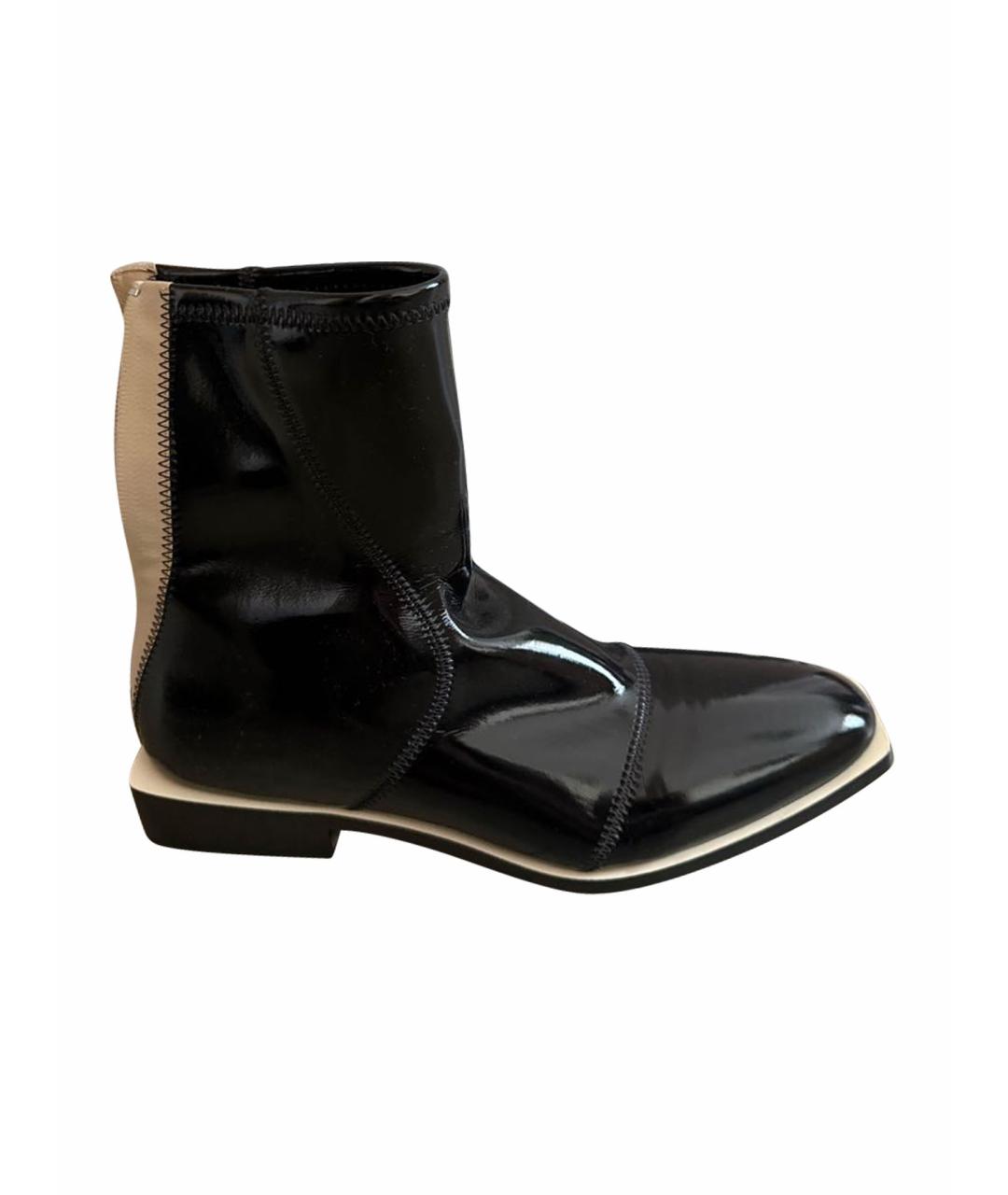 FENDI Черные полусапоги из лакированной кожи, фото 6