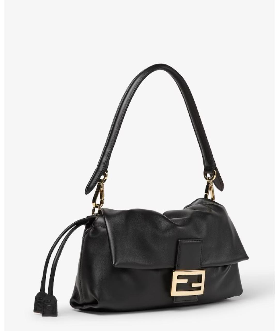 FENDI Черная кожаная сумка через плечо, фото 2