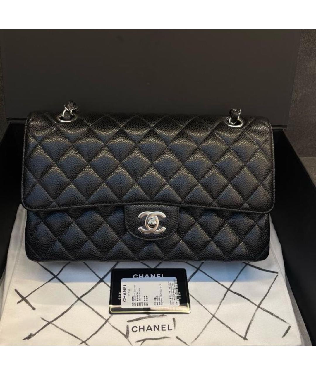 CHANEL Черная кожаная сумка через плечо, фото 2