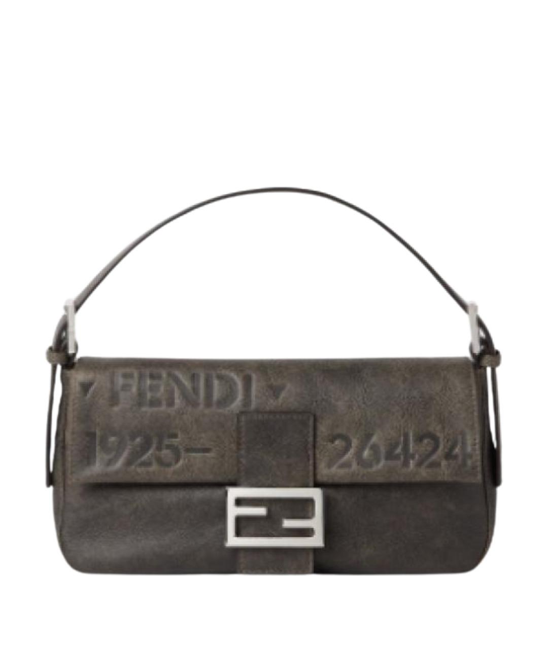 FENDI Черная кожаная сумка через плечо, фото 1