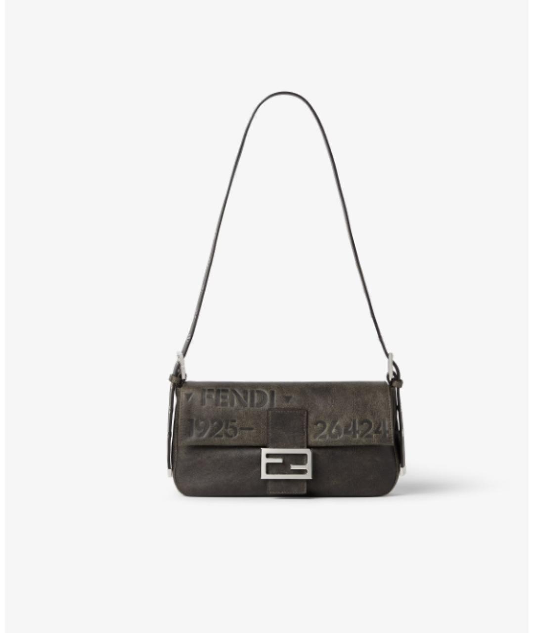 FENDI Черная кожаная сумка через плечо, фото 2