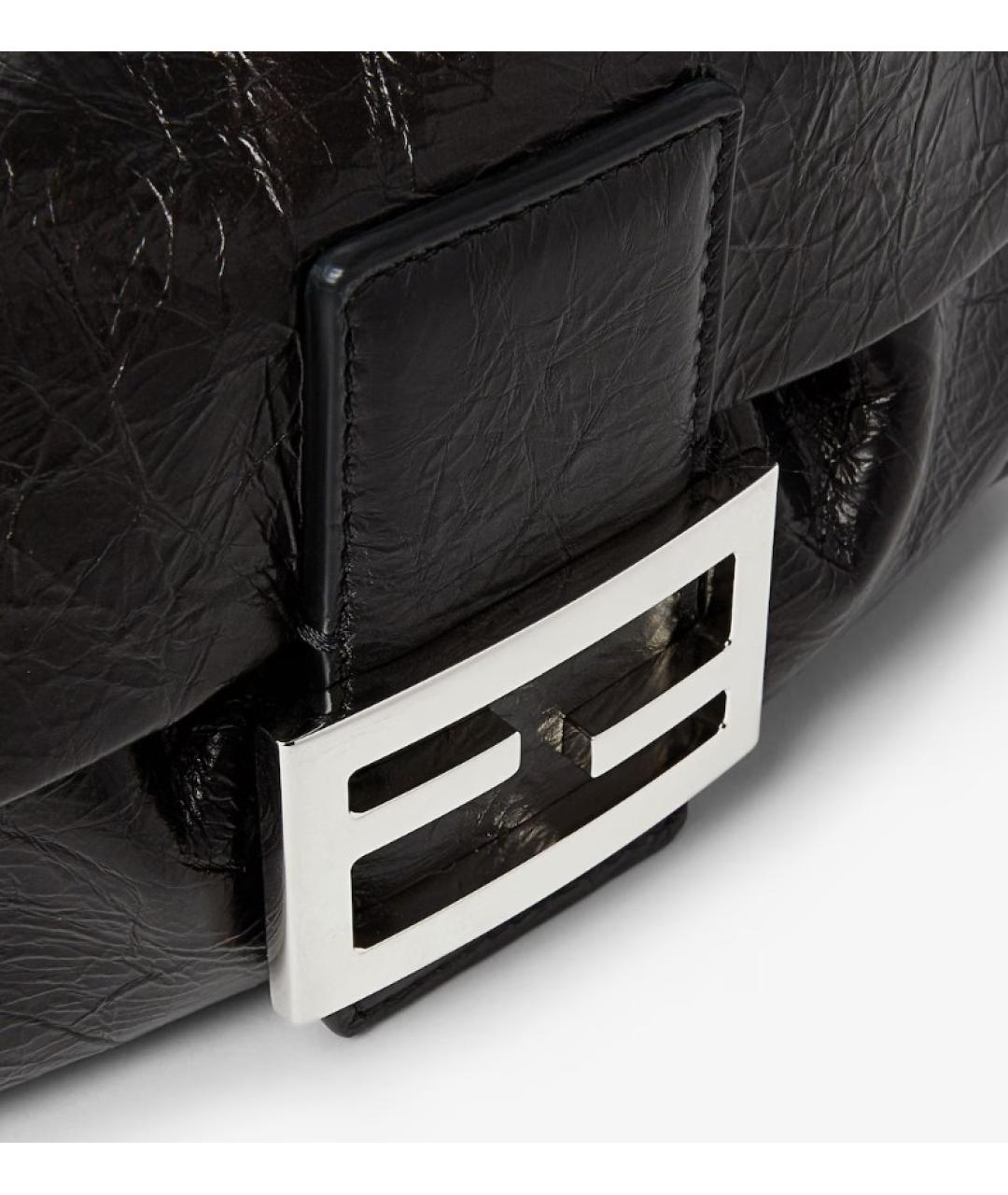 FENDI Черная кожаная сумка через плечо, фото 5