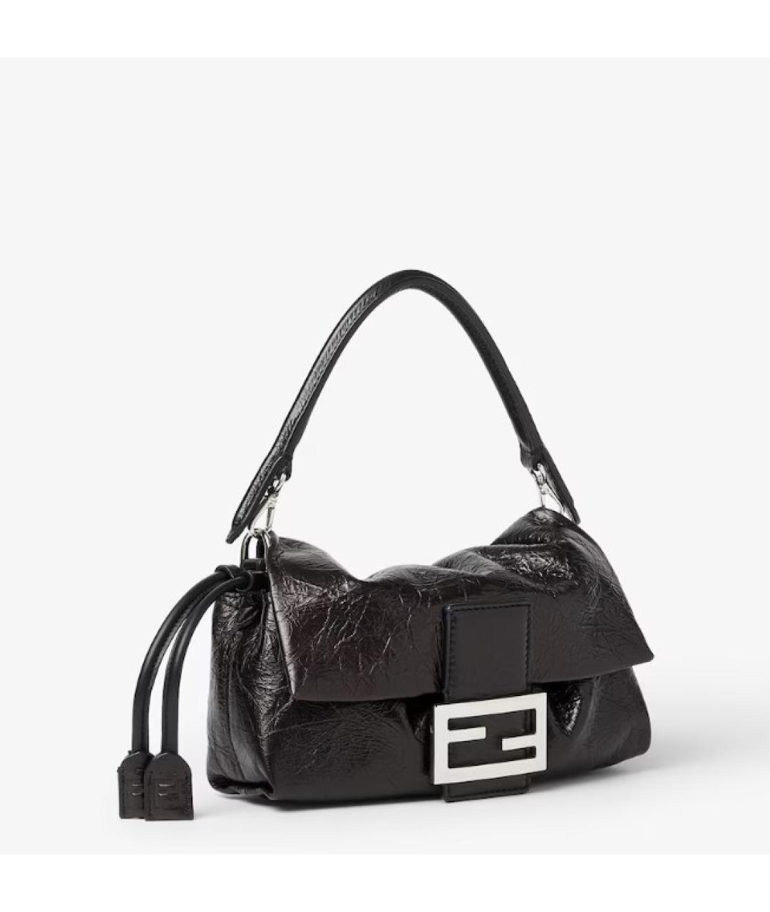 FENDI Черная кожаная сумка через плечо, фото 2