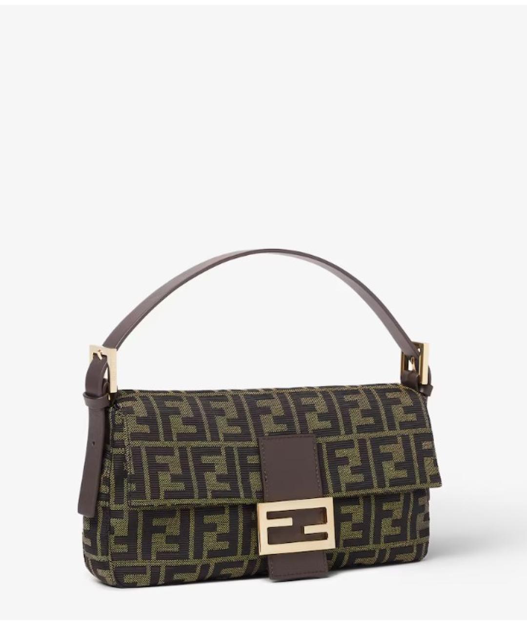 FENDI Коричневая тканевая сумка через плечо, фото 2