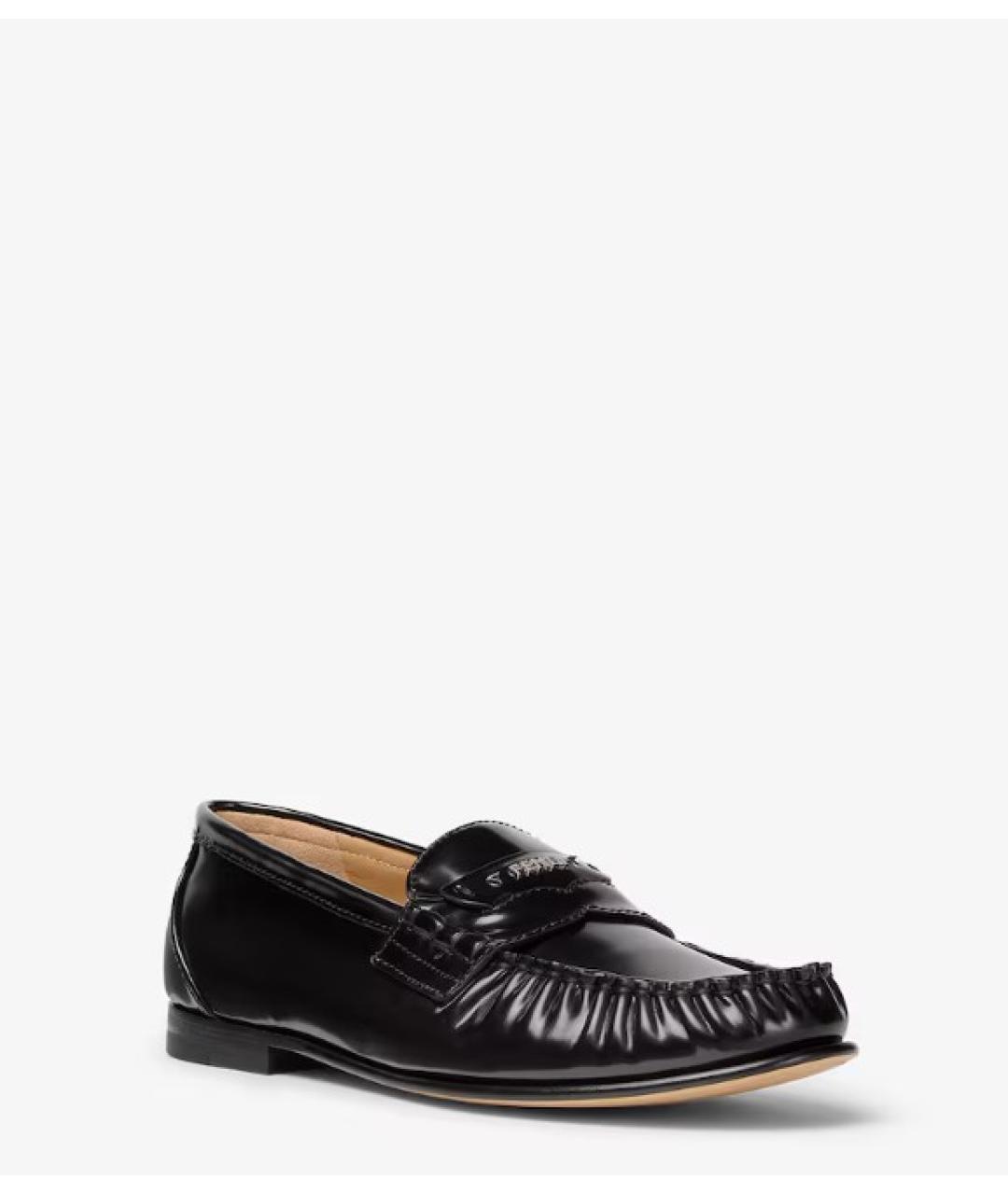 FENDI Черные кожаные лоферы, фото 2