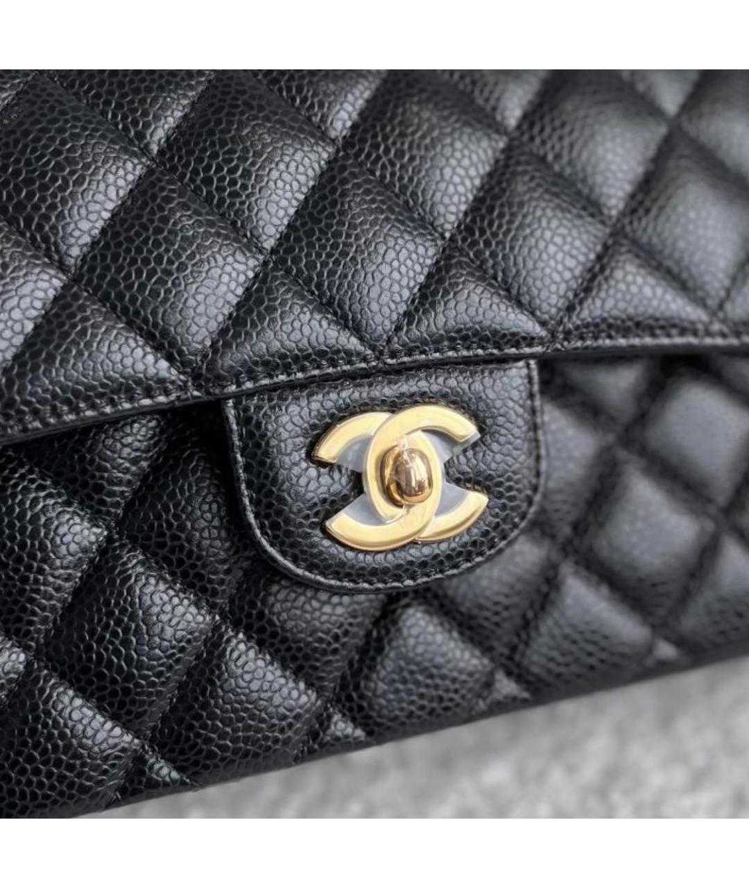 CHANEL Черная кожаная сумка тоут, фото 7
