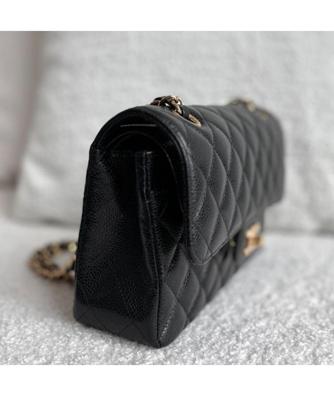CHANEL Черная кожаная сумка тоут, фото 4