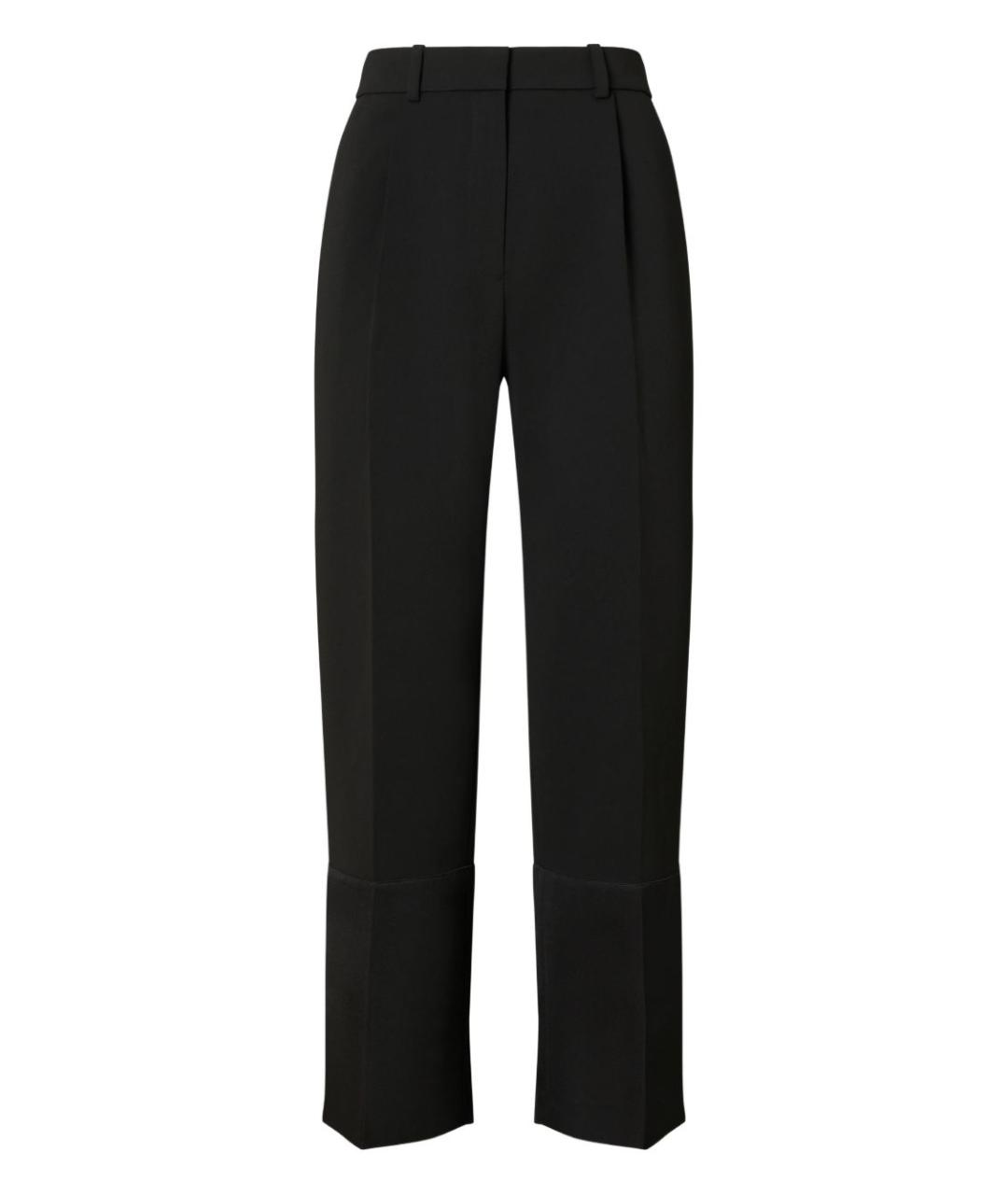 TORY BURCH Черные полиэстеровые прямые брюки, фото 1