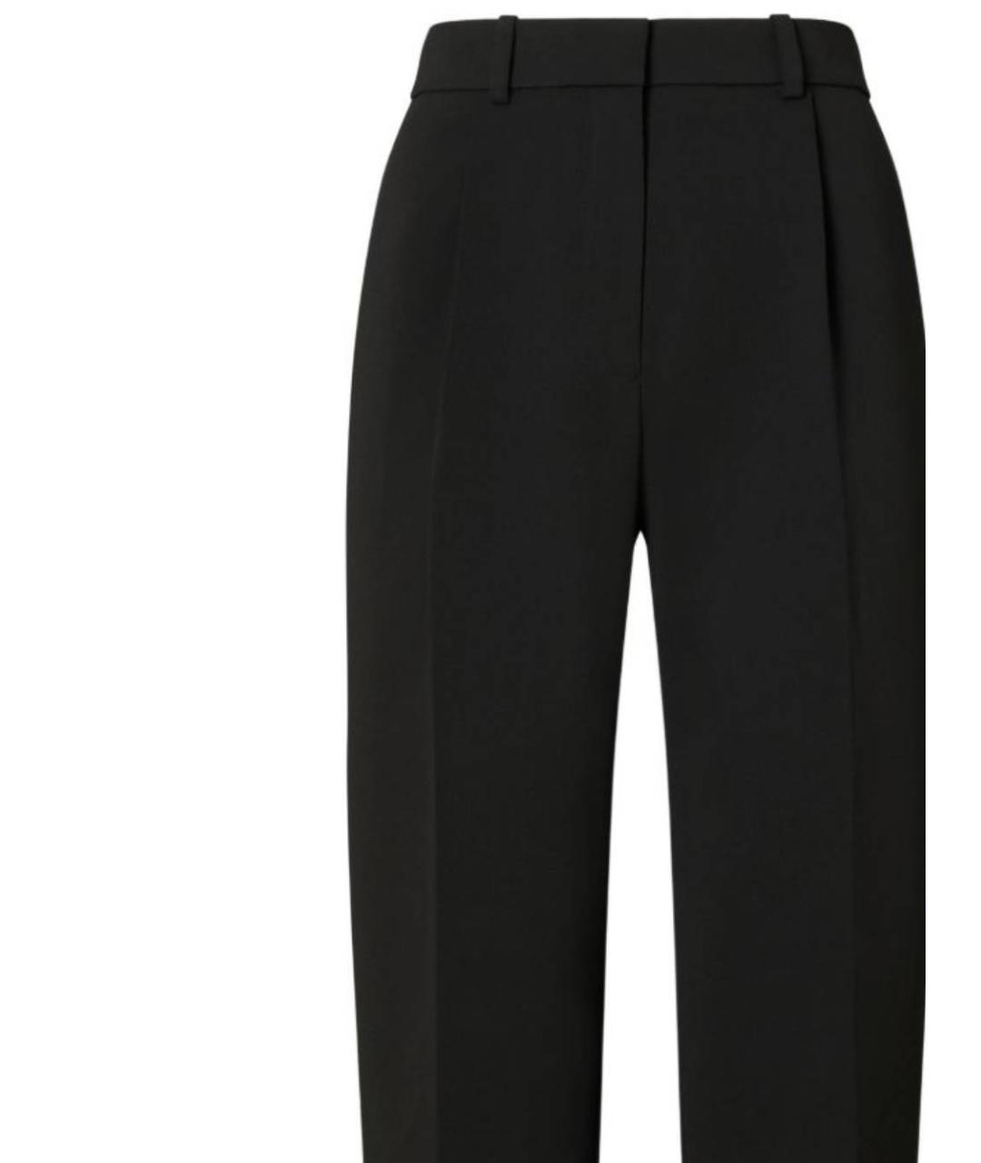 TORY BURCH Черные полиэстеровые прямые брюки, фото 2