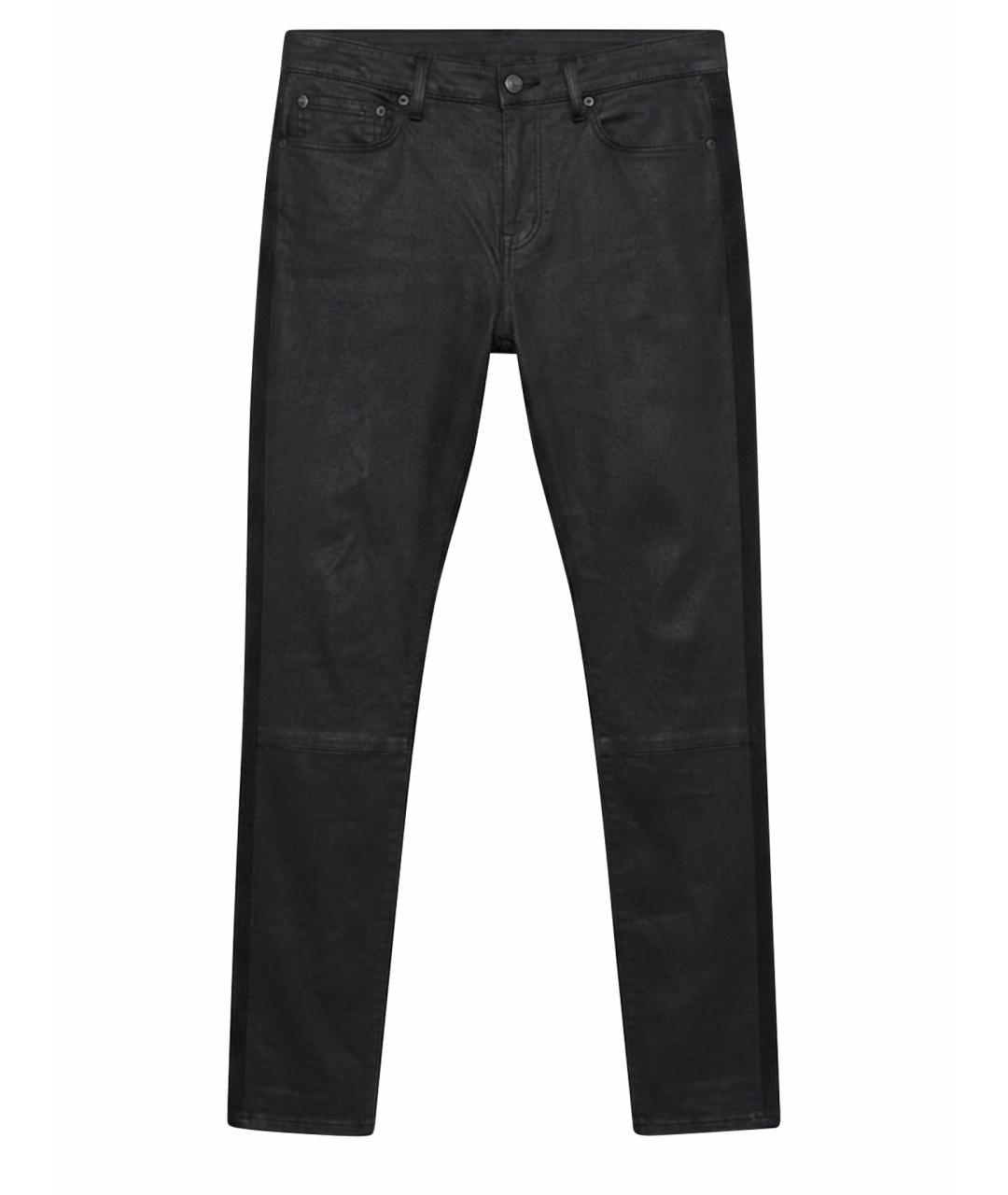 HELMUT LANG Черные хлопко-полиэстеровые джинсы скинни, фото 1