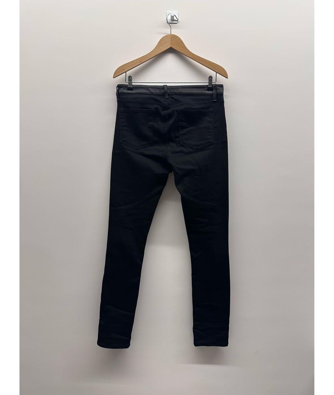 HELMUT LANG Черные хлопко-полиэстеровые джинсы скинни, фото 2