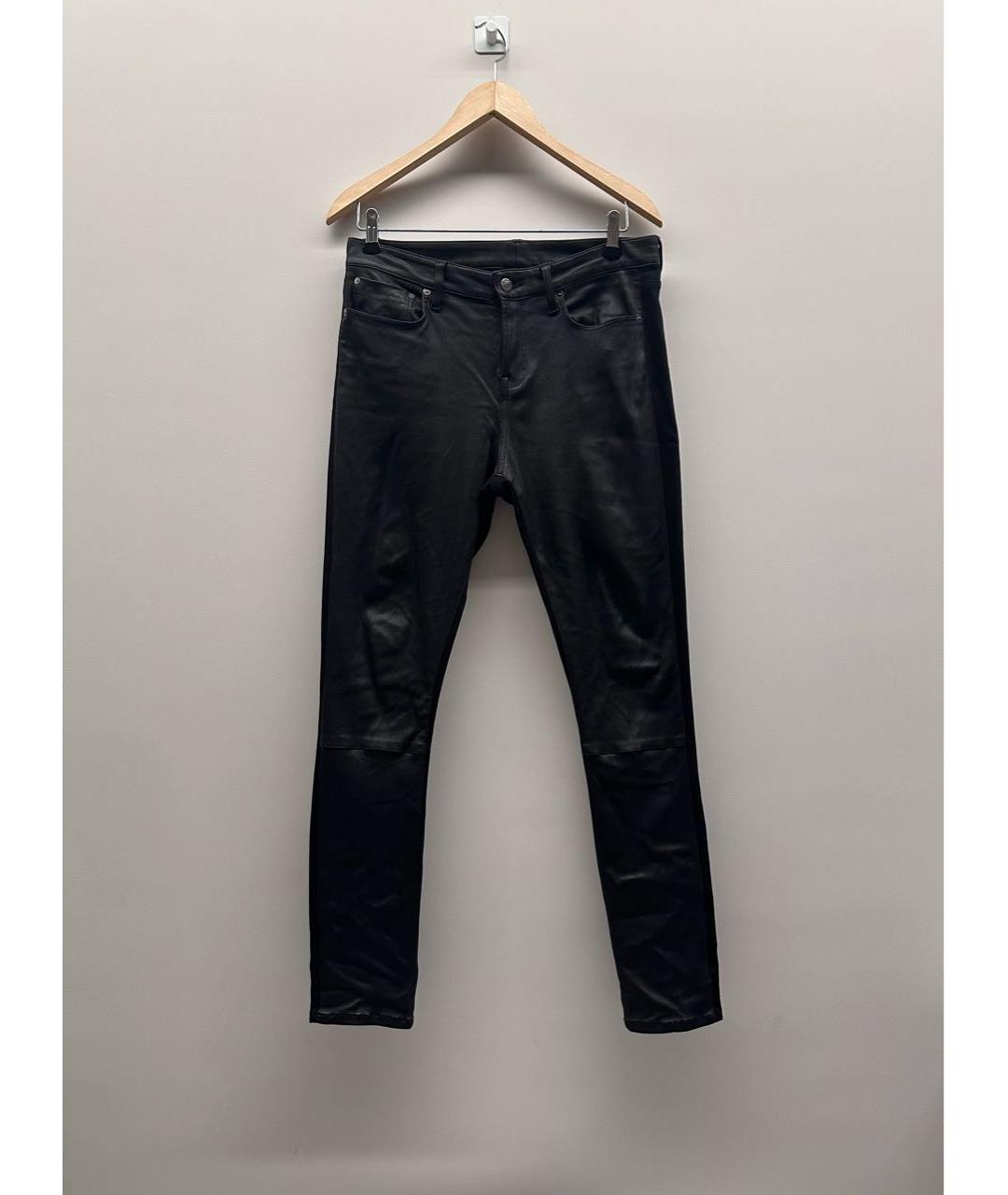 HELMUT LANG Черные хлопко-полиэстеровые джинсы скинни, фото 8