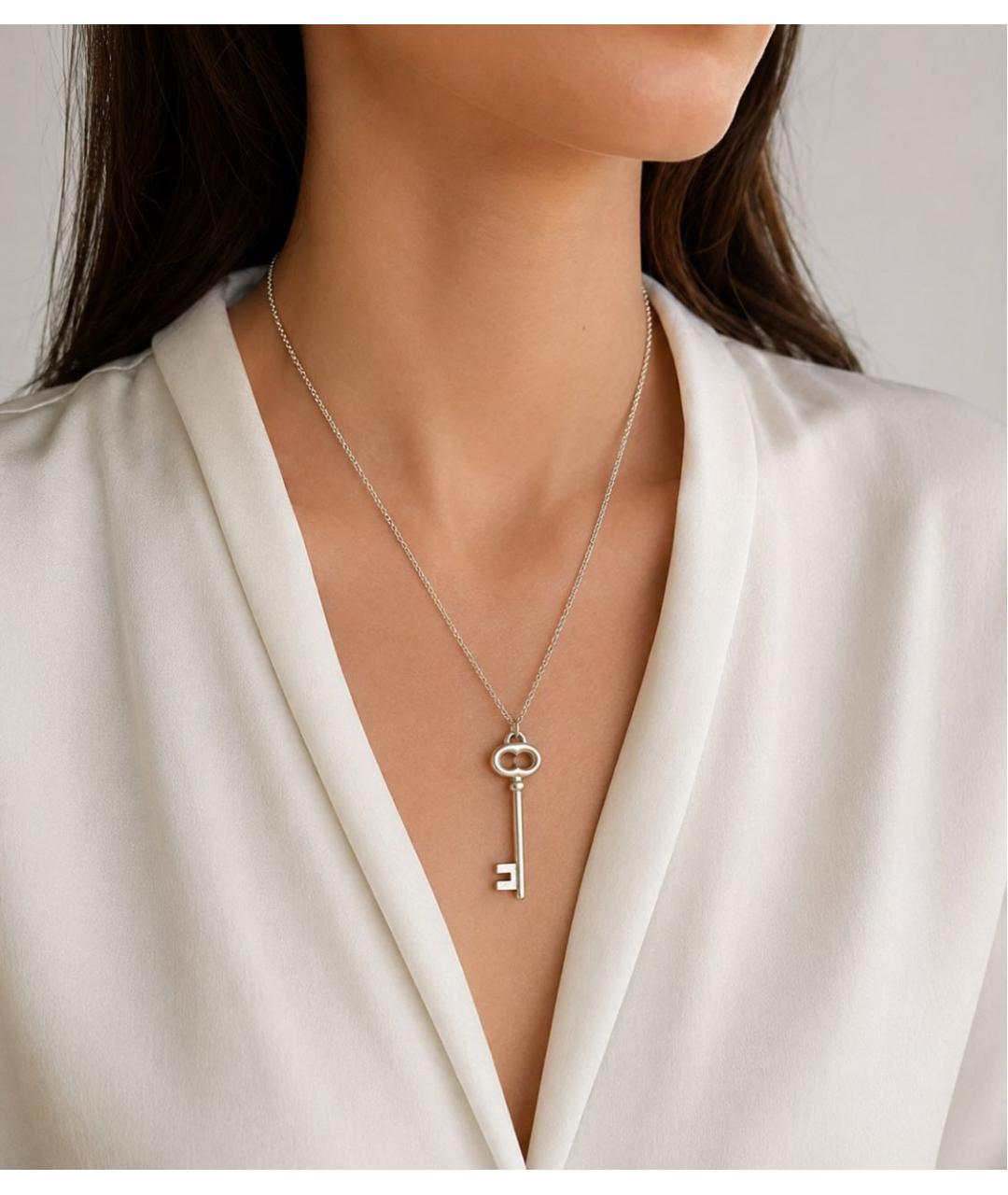 TIFFANY&CO Серебряное серебряное колье, фото 7