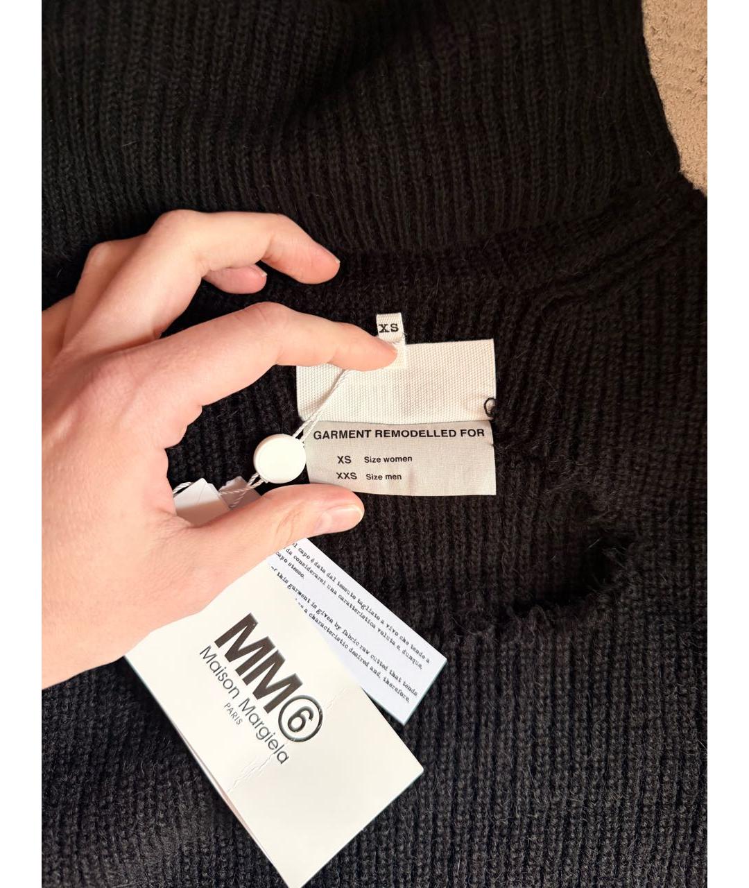 MM6 MAISON MARGIELA Черный хлопковый джемпер / свитер, фото 4