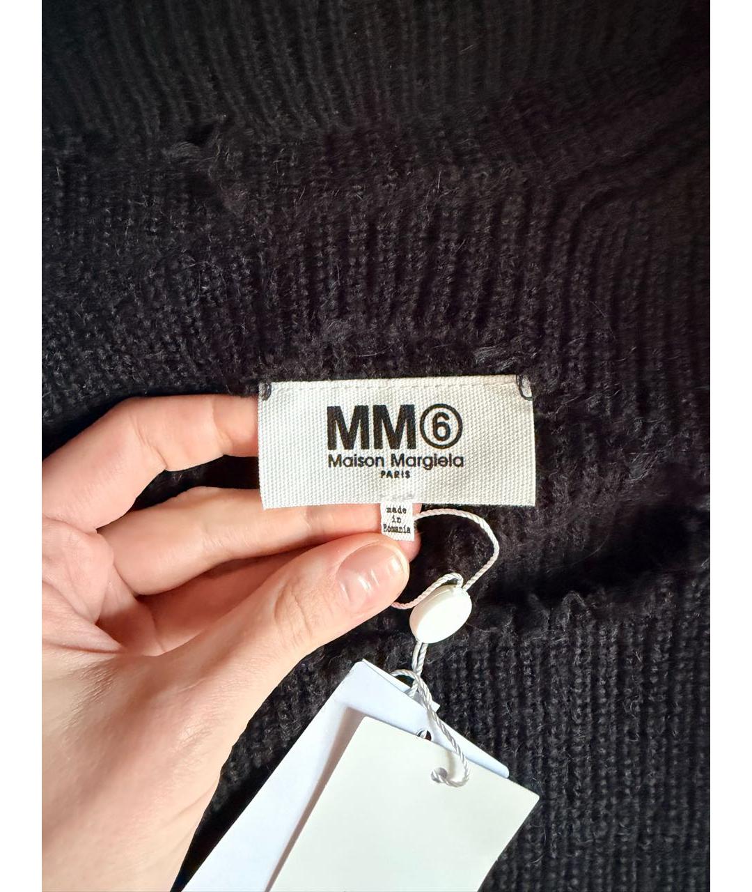 MM6 MAISON MARGIELA Черный хлопковый джемпер / свитер, фото 3