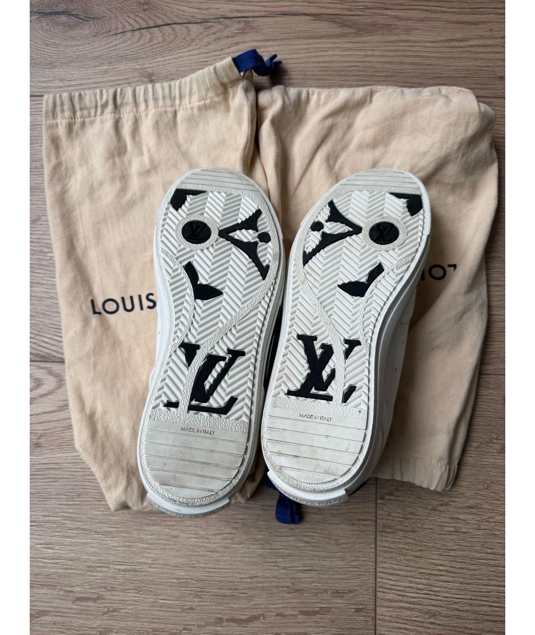 LOUIS VUITTON Белые кожаные кеды, фото 7