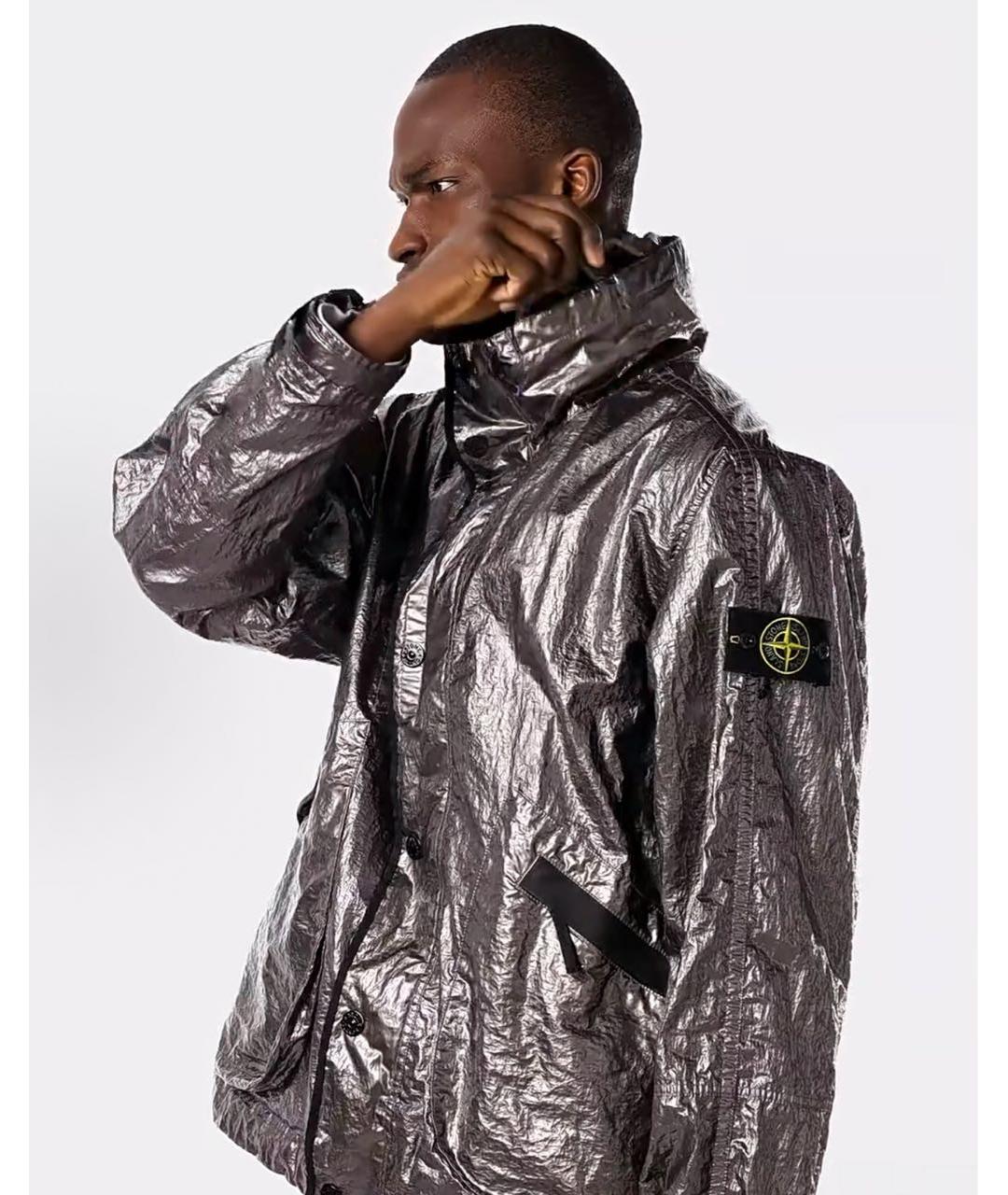 STONE ISLAND Серебряная куртка, фото 2