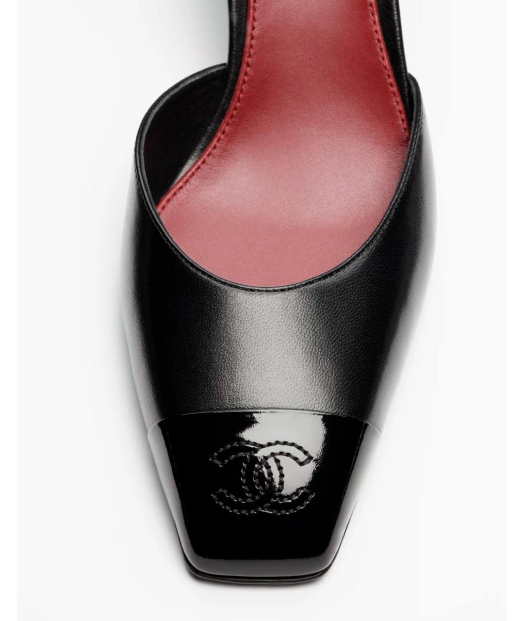 CHANEL Черные кожаные туфли, фото 3