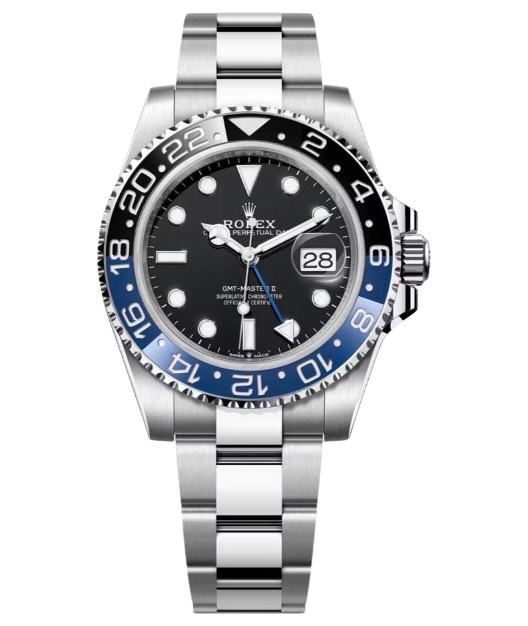 ROLEX Черные металлические часы, фото 1