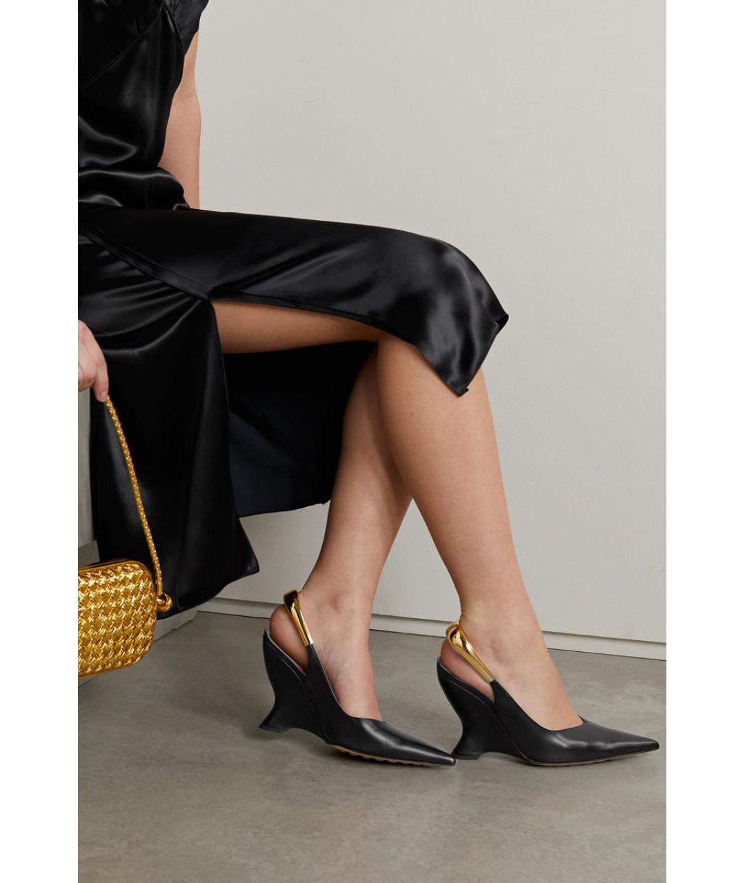 BOTTEGA VENETA Черные кожаные туфли, фото 7