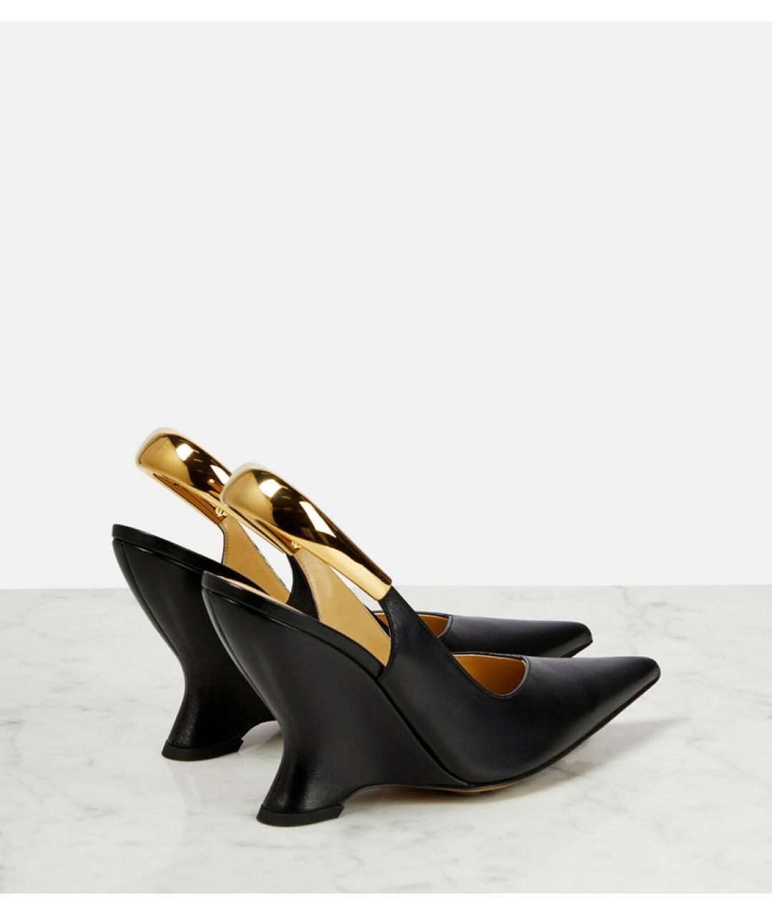 BOTTEGA VENETA Черные кожаные туфли, фото 6