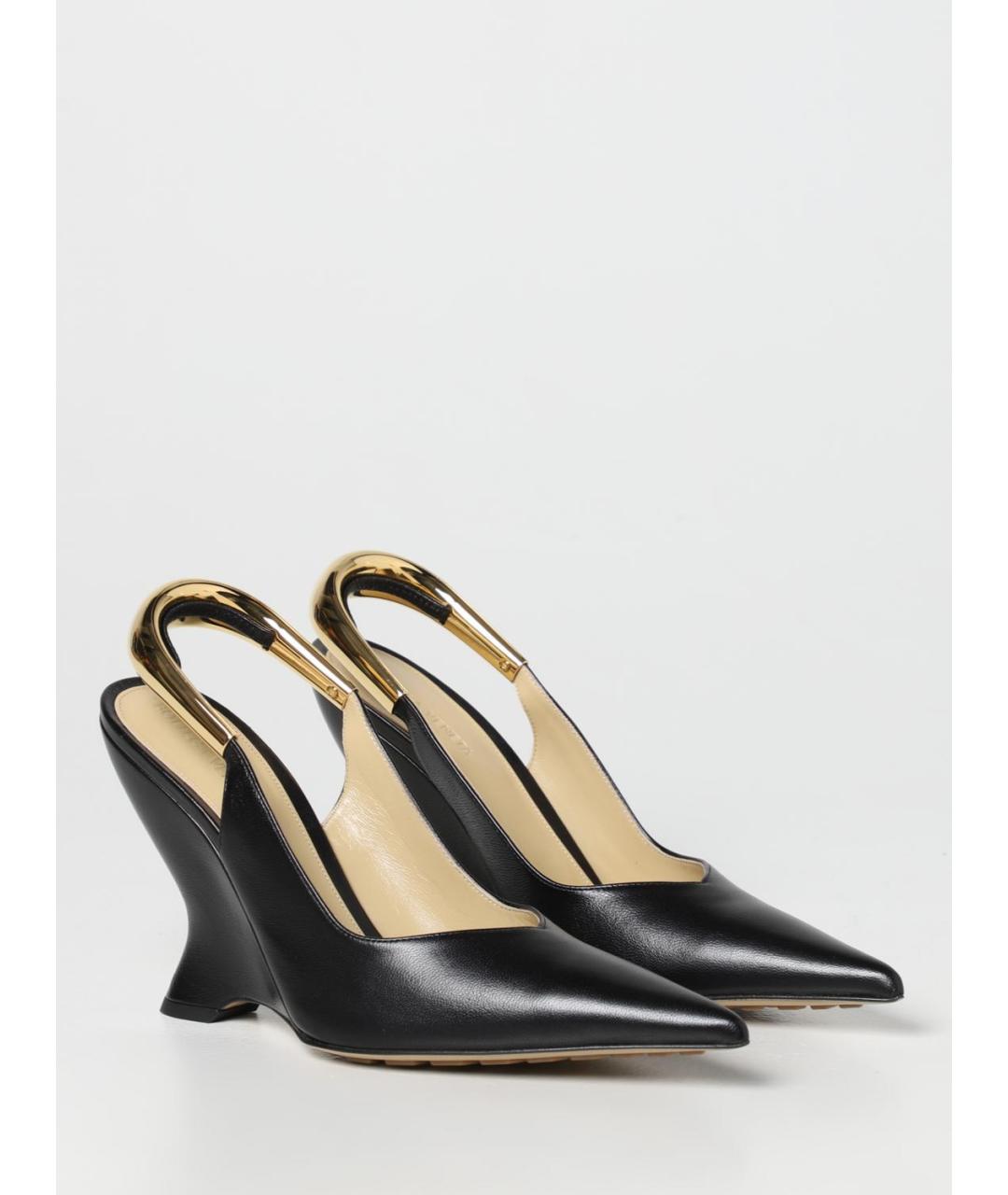 BOTTEGA VENETA Черные кожаные туфли, фото 2