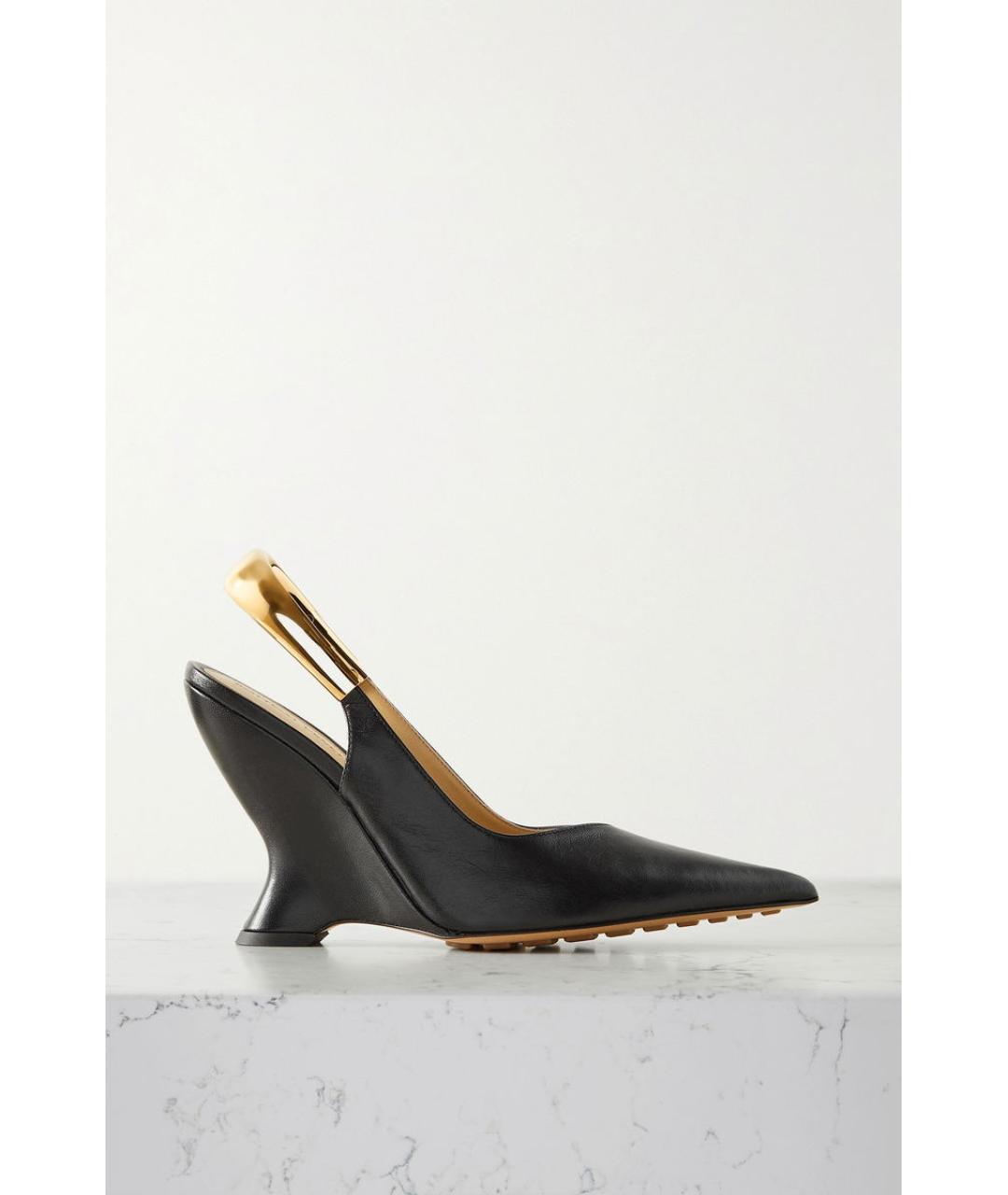 BOTTEGA VENETA Черные кожаные туфли, фото 4