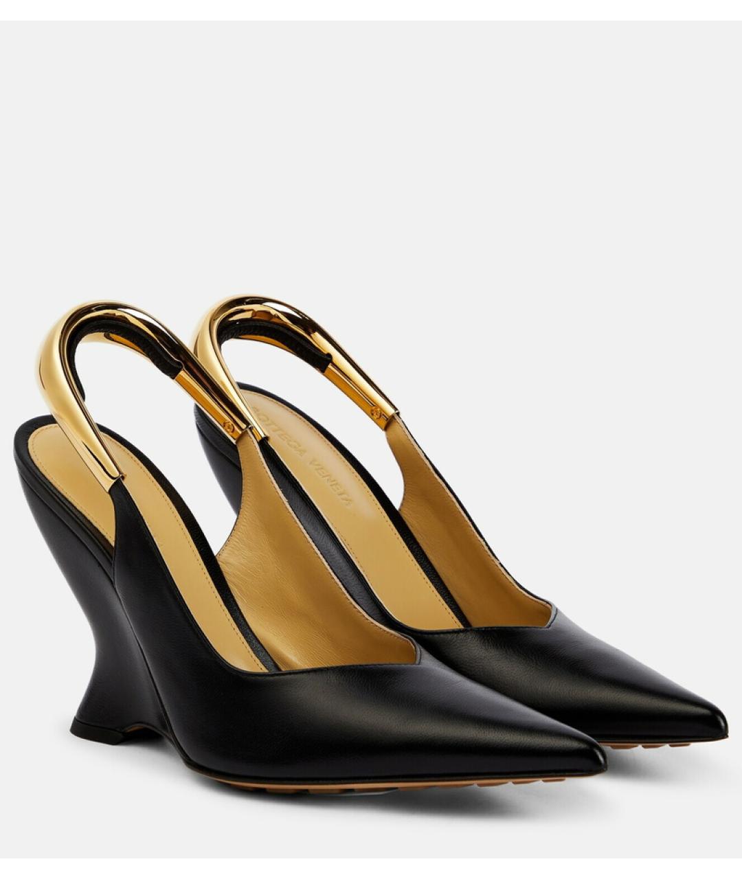 BOTTEGA VENETA Черные кожаные туфли, фото 5