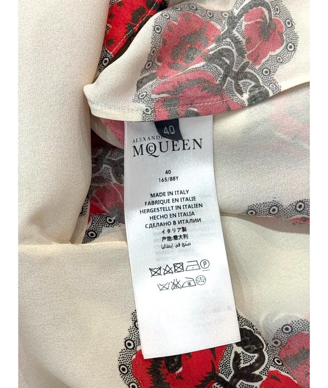 ALEXANDER MCQUEEN Мульти шелковая рубашка, фото 6